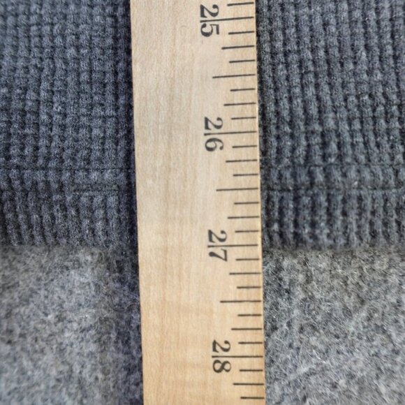 Wallace and Barnes Mens Henley Shirt Large Gray Waffle Thermal 100% Cotton - Picture 6 of 9